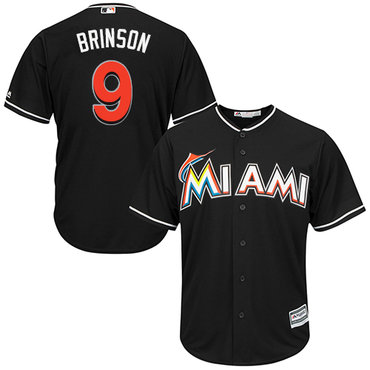 Personalized Marlins #9 Lewis Brinson Black Cool Base Stitched Youth Baseball Jersey