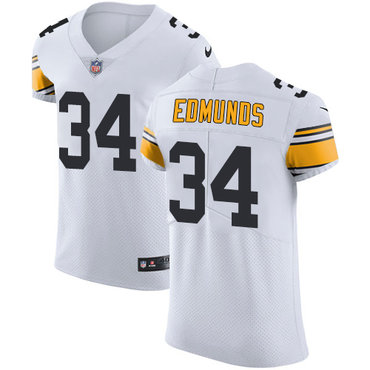 Personalized Steelers #34 Terrell Edmunds White Men’s Stitched NFL Untouchable Elite Jersey