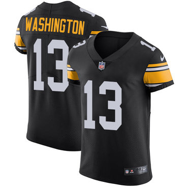 Personalized Steelers #13 James Washington Black Team Color Men’s Stitched NFL Untouchable Elite Jersey
