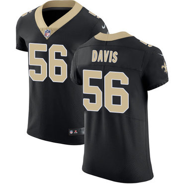 Personalized Saints #56 DeMario Davis Black Team Color Men’s Stitched NFL Untouchable Elite Jersey