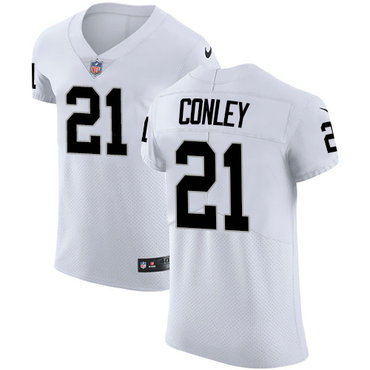 Personalized Raiders #21 Gareon Conley White Men’s Stitched NFL Untouchable Elite Jersey