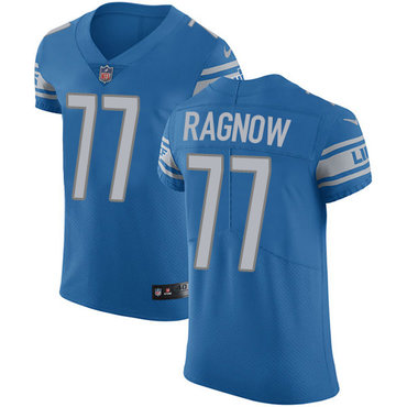 Personalized Lions #77 Frank Ragnow Blue Team Color Men’s Stitched NFL Untouchable Elite Jersey
