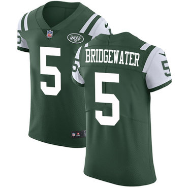 Personalized Jets #5 Teddy Bridgewater Green Team Color Men’s Stitched NFL Untouchable Elite Jersey