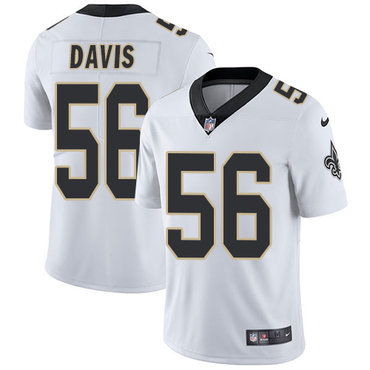 Personalized Saints #56 DeMario Davis White Men’s Stitched NFL Untouchable Limited Jersey