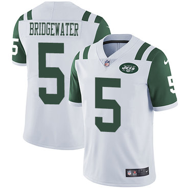 Personalized Jets #5 Teddy Bridgewater White Men’s Stitched NFL Untouchable Limited Jersey