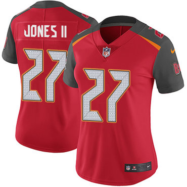 Personalized Buccaneers #27 Ronald Jones II Red Team Color Women’s Stitched NFL Untouchable Limited Jersey