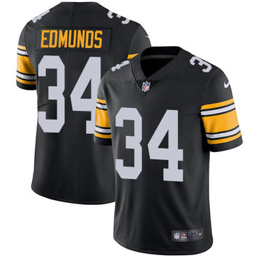 Personalized Steelers #34 Terrell Edmunds Black Team Color Youth Stitched NFL Untouchable Limited Jersey