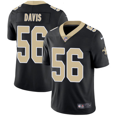 Personalized Saints #56 DeMario Davis Black Team Color Youth Stitched NFL Untouchable Limited Jersey