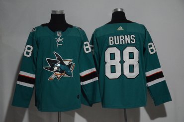 Personalized Sharks 88 Brent Burns Teal Glittery Edition Jersey