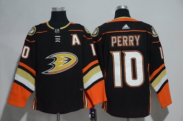 Personalized Ducks 10 Corey Perry Black Jersey