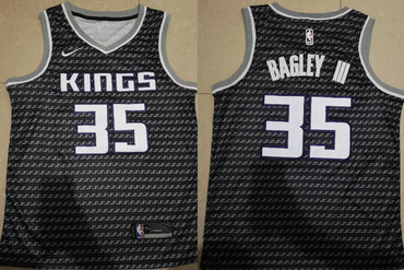 Personalized Kings 35 Marvin Bagley III Black City Edition Swingman Jersey