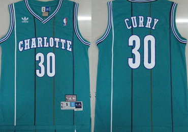 Personalized Hornets 30 Dell Curry Green Hardwood Classics Jersey