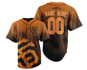 Personalized San Francisco Giants Big Logo Print Men’s All Stitchedized Jersey