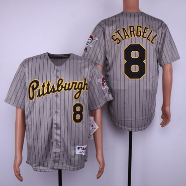 Personalized Pirates 8 Willie Stargell Gray 1997 Turn Back The Clock Jersey