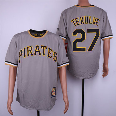 Personalized Pirates 23 Kent Tekulve Gray Cooperstown Collection Cool Base Jersey