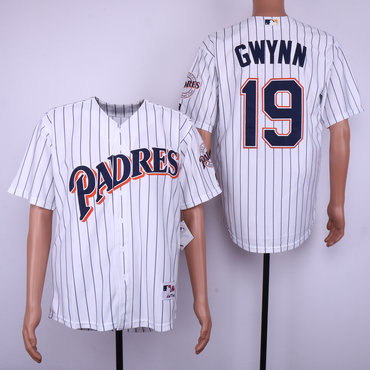 Personalized Padres 19 Tony Gwynn White 1991 Turn Back The Clock Jersey