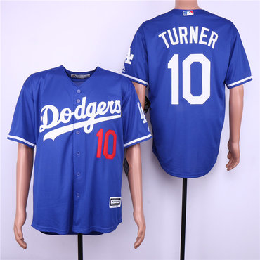 Personalized Dodgers 10 Justin Turner Blue Cool Base Jersey