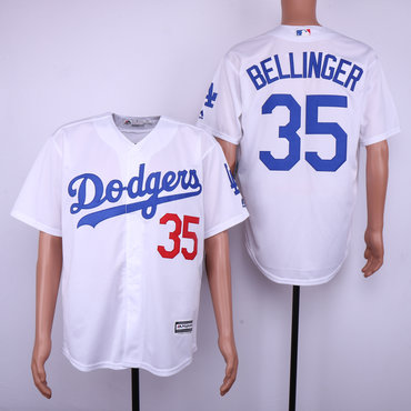 Personalized Dodgers 35 Cody Bellinger White Cool Base Jersey