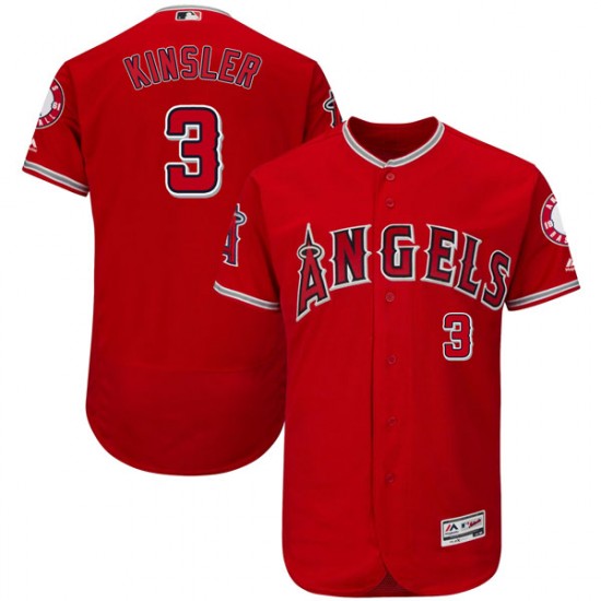 Personalized Men Los Angeles Angels #3 Ian Kinsler red Flexbase Jersey
