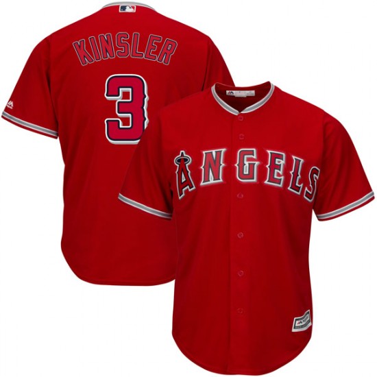 Personalized Men Los Angeles Angels #3 Ian Kinsler red Cool Base Jersey