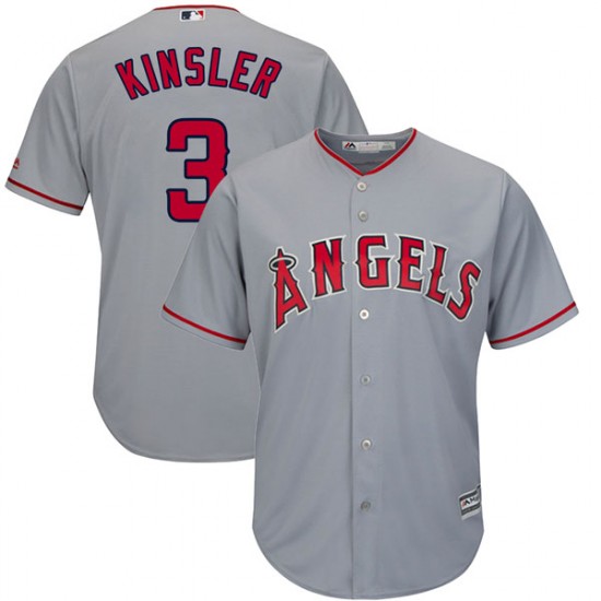 Personalized Men Los Angeles Angels #3 Ian Kinsler Gray Cool Base Jersey