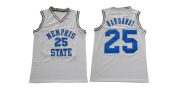 Personalized Memphis Tigers 25 Penny Hardaway White College Basketball Jersey