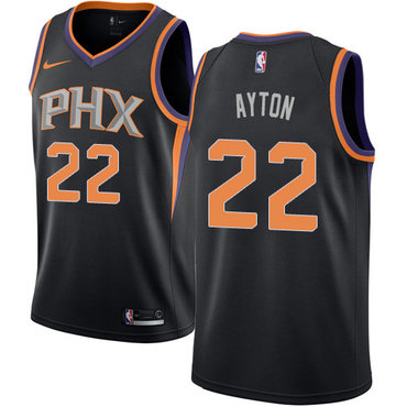 Personalized Suns #22 Deandre Ayton Black NBA Swingman Statement Edition Jersey