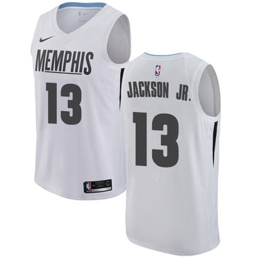 Personalized Grizzlies #13 Jaren Jackson Jr. White NBA Swingman City Edition Jersey