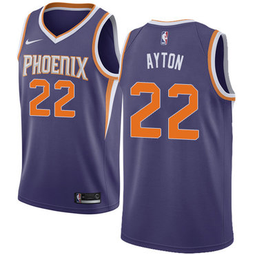 Personalized Suns #22 Deandre Ayton Purple Women’s NBA Swingman Icon Edition Jersey