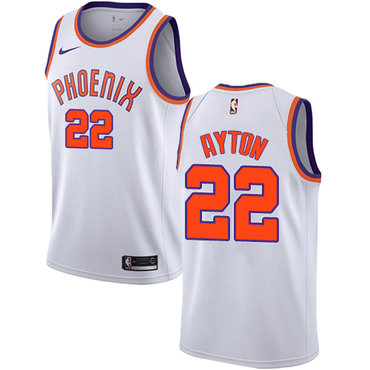 Personalized Suns #22 Deandre Ayton White Women’s NBA Swingman Association Edition Jersey