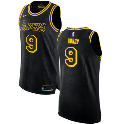 Personalized Lakers #9 Rajon Rondo Black Women’s NBA Swingman City Edition Jersey