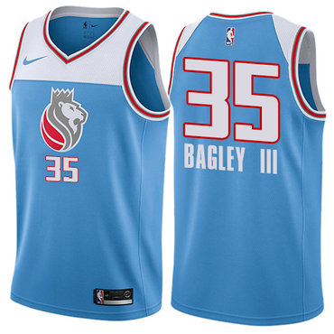 Personalized Kings #35 Marvin Bagley III Blue Women’s NBA Swingman City Edition Jersey