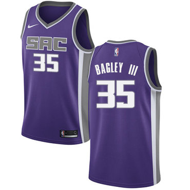 Personalized Kings #35 Marvin Bagley III Purple Women’s NBA Swingman Icon Edition Jersey