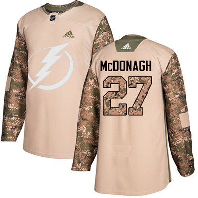 Personalized Lightning #27 Ryan McDonagh Camo Authentic 2017 Veterans Day Stitched NHL Jersey