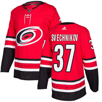Personalized Hurricanes #37 Andrei Svechnikov Red Home Authentic Stitched NHL Jersey
