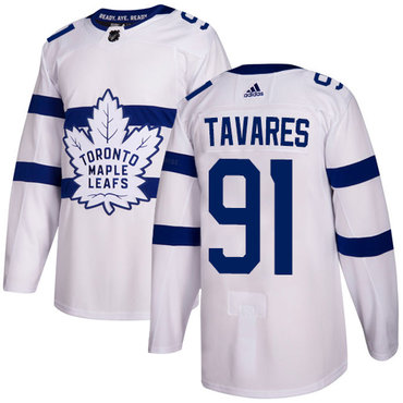 Personalized Maple Leafs #91 John Tavares White Authentic 2018 Stadium Series Stitched NHL Jersey