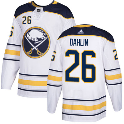 Personalized Sabres #26 Rasmus Dahlin White Road Authentic Stitched NHL Jersey