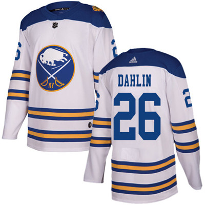 Personalized Sabres #26 Rasmus Dahlin White Authentic 2018 Winter Classic Stitched NHL Jersey