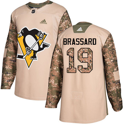 Personalized Penguins #19 Derick Brassard Camo Authentic 2017 Veterans Day Stitched NHL Jersey