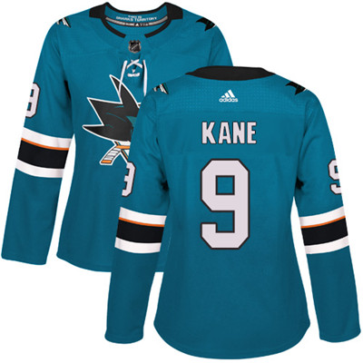 Personalized Sharks #9 Evander Kane Teal Home Authentic Women’s Stitched NHL Jersey
