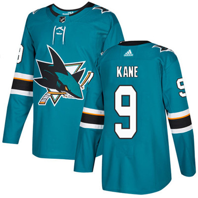 Personalized Sharks #9 Evander Kane Teal Home Authentic Stitched Youth NHL Jersey