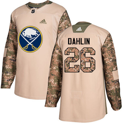 Personalized Sabres #26 Rasmus Dahlin Camo Authentic 2017 Veterans Day Youth Stitched NHL Jersey