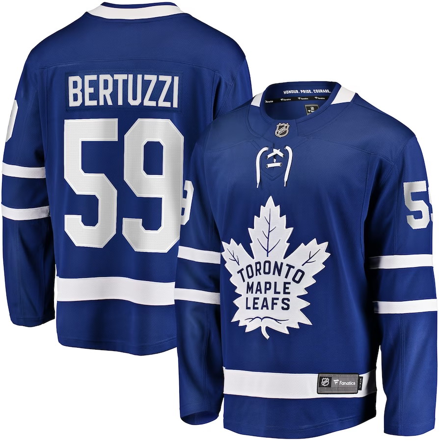 Personalized Youth Tyler Bertuzzi #59 Toronto Maple Leafs Home Breakaway Jersey – Blue