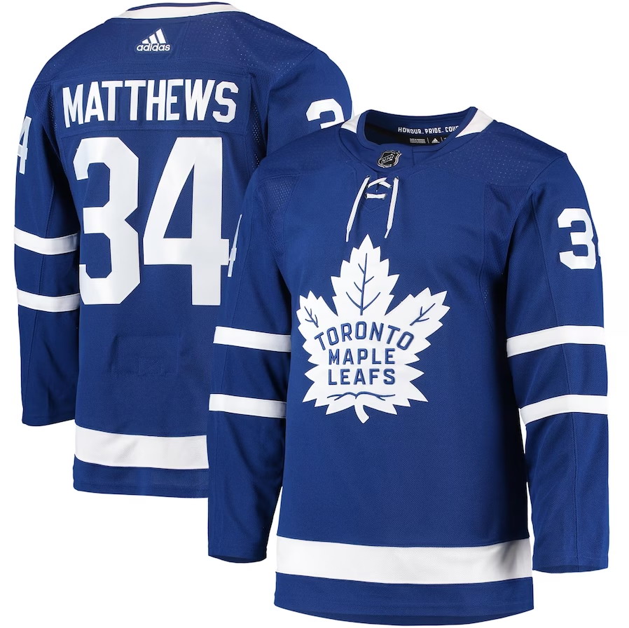 Personalized Youth Auston Matthews #34 Toronto Maple Leafs Home Primegreen Authentic Player Jersey – Blue