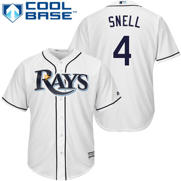 Personalized Rays #4 Blake Snell White Cool Base Stitched Youth Baseball Jersey