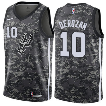 Personalized Spurs #10 DeMar DeRozan Camo NBA Swingman City Edition Jersey