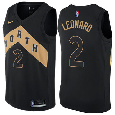 Personalized Raptors #2 Kawhi Leonard Black NBA Swingman City Edition Jersey