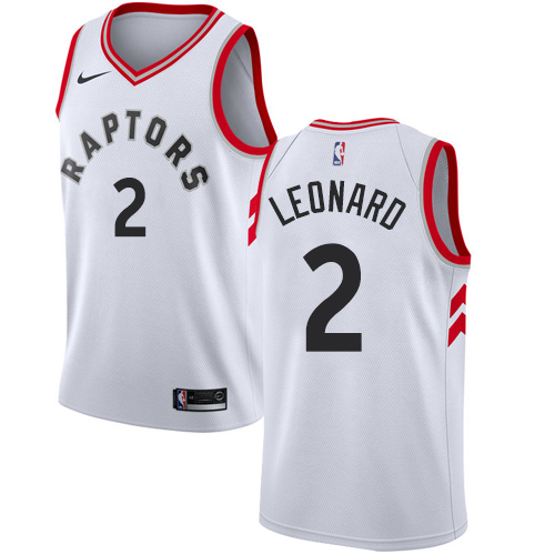 Personalized Raptors #2 Kawhi Leonard White NBA Swingman Association Edition Jersey