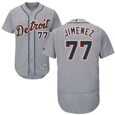 Personalized Tigers #77 Joe Jimenez Grey Flexbase Authentic Collection Stitched Baseball Jersey
