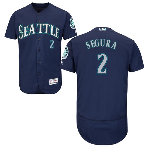 Personalized Mariners #2 Jean Segura Navy Blue Flexbase Authentic Collection Stitched Baseball Jersey